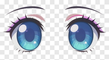 Anime Style Blue Eyes PNG