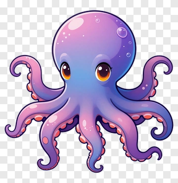 Cartoon Octopus PNG
