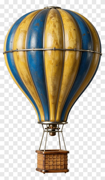 Vintage Hot Air Balloon PNG