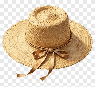 Straw Hat With Ribbon PNG