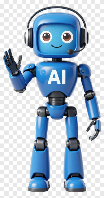 Cartoon Ai Robot Waving Hello PNG