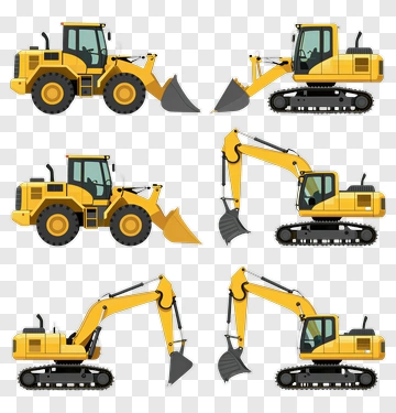 Heavy Construction Equipment Set PNG