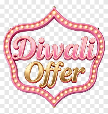 Diwali Offer Sign With Decorative Lights PNG