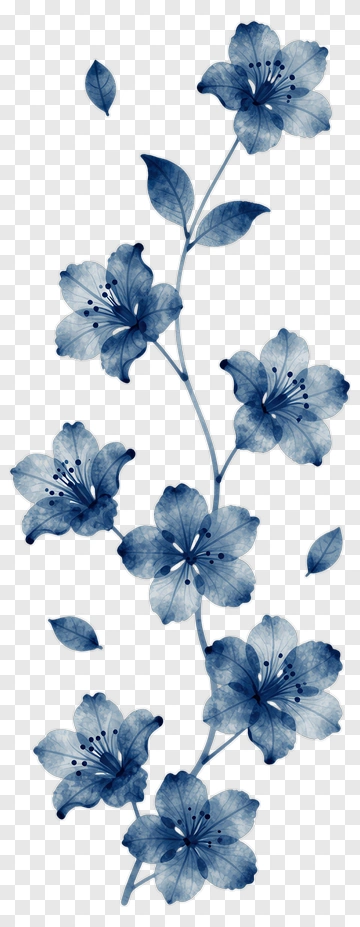Blue Floral Arrangement PNG