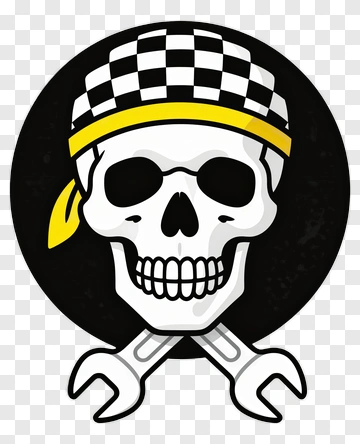 Skull And Wrenches Emblem PNG