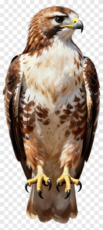 Realistic Hawk Perched PNG