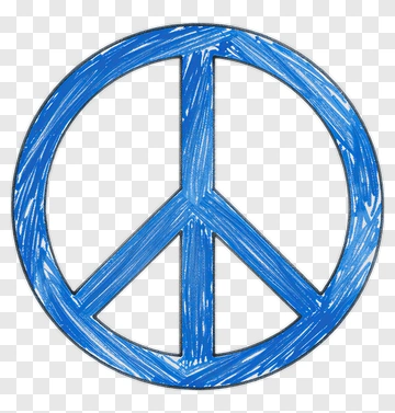 Blue Peace Symbol PNG