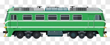 Green Train Locomotive PNG