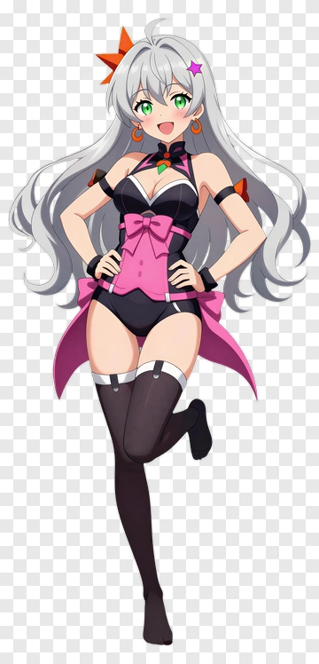 Anime Character In Pink Outfit PNG