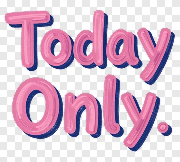Today Only Text Design PNG