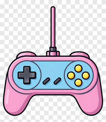 Cartoon Pink Video Game Controller PNG