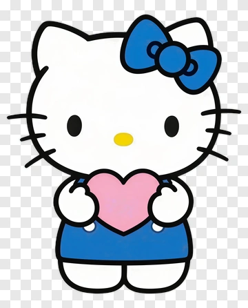 Hello Kitty Holding A Heart PNG