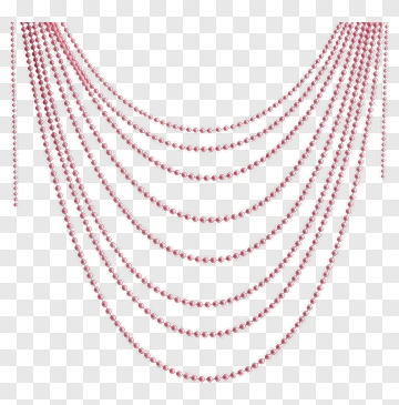 Pink Beaded Garland Decoration PNG