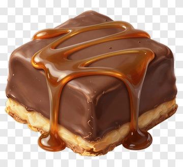 Chocolate Caramel Dessert Square PNG