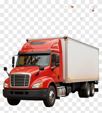 Red Delivery Truck PNG