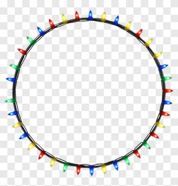 Colorful Christmas String Lights PNG