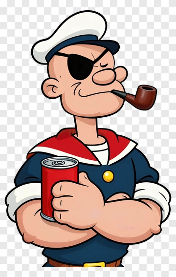 Cartoon Sailor Holding A Can PNG