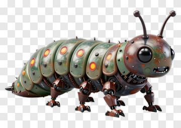3D Robot Caterpillar PNG
