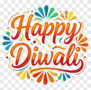Happy Diwali Celebration Design PNG