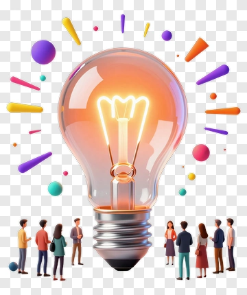 Light Bulb With Business Team PNG
