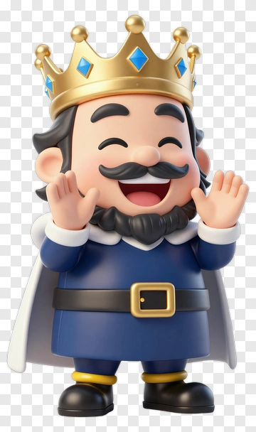 Cartoon King Smiling And Waving PNG