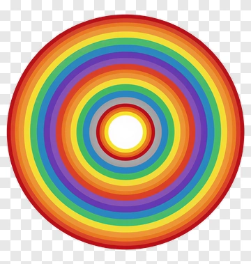 Colorful Rainbow Circle PNG
