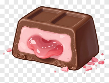 Chocolate Candy With Pink Filling PNG