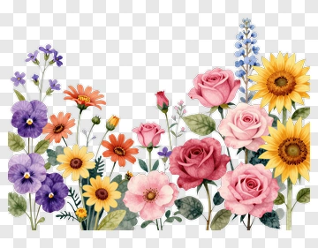 Colorful Floral Arrangement PNG