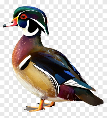 Colorful Wood Duck PNG