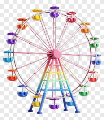 Colorful Ferris Wheel PNG