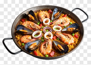 Seafood Paella With Shrimp And Mussels PNG
