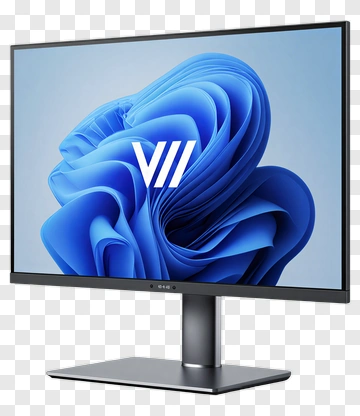 Computer Monitor Displaying Windows Interface PNG