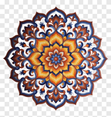 Colorful Mandala Design PNG