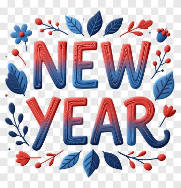New Year Celebration Design PNG