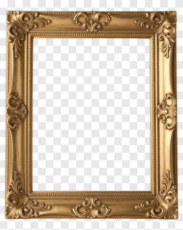 Vintage Ornate Picture Frame PNG