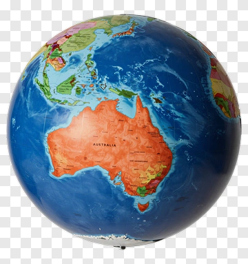 Globe Showing Australia And Surrounding Regions PNG