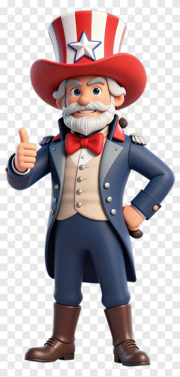 Cartoon Uncle Sam Giving A Thumbs Up PNG