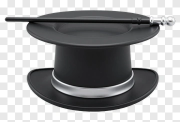 Magician's Top Hat With Wand PNG