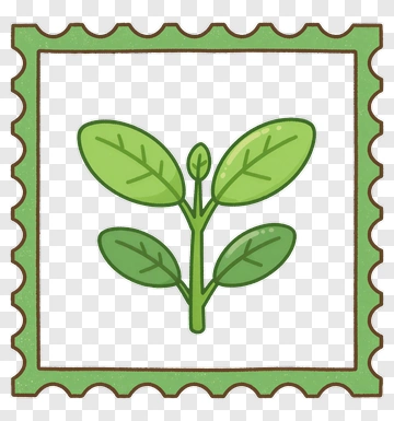 Green Leafy Plant Illustration PNG