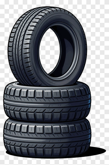 Stack Of Three Car Tires PNG