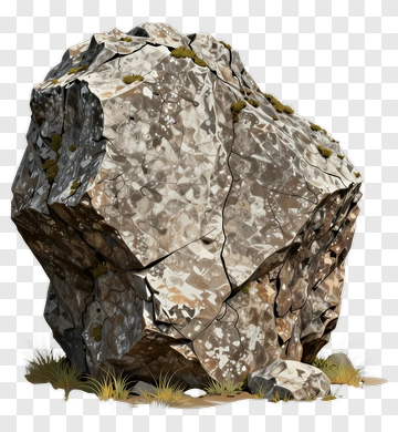 Rock With Grass PNG