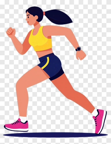 Woman Running In Sportswear PNG