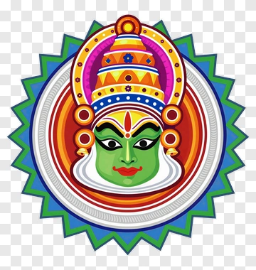 Colorful Kathakali Mask PNG
