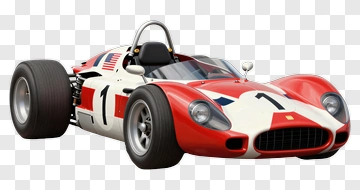 Red And White Racing Car PNG