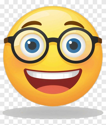 Smiling Emoji With Glasses PNG