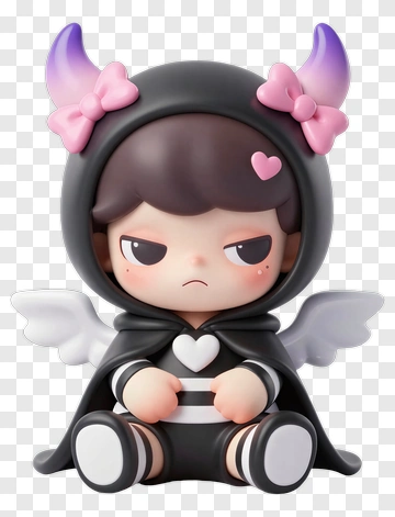 Kawaii Angelic Character With Horns PNG