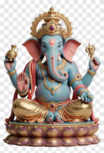 Colorful Ganesha Statue PNG