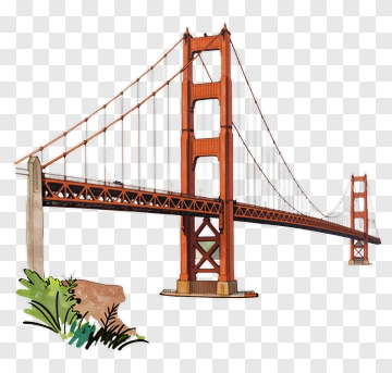 Golden Gate Bridge Illustration PNG