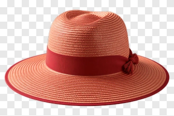 Straw Hat With Red Ribbon PNG