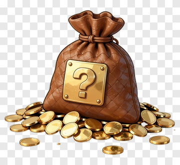 Treasure Bag With Coins PNG